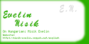 evelin misik business card